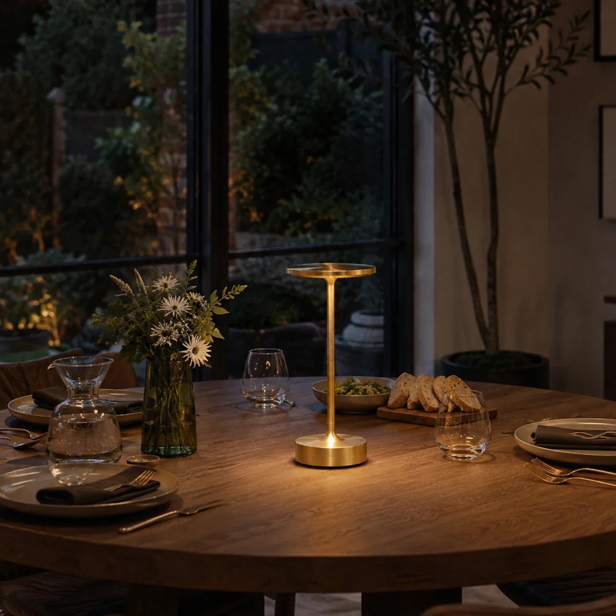 Luminex | Sleek Adjustable Cordless Table Lamp with Touch Sensor