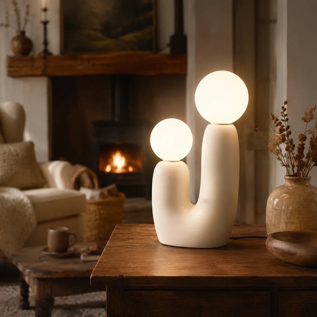 Lunara | Modern Minimalist LED Bedside Table Lamp for Cozy Illumination