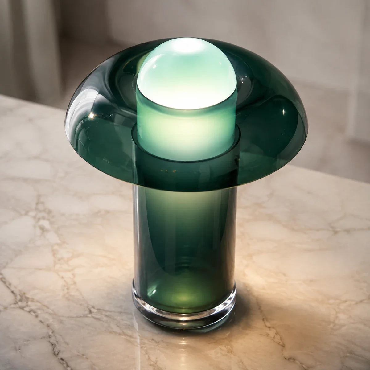 Luminara | Elegant Dimmable Clear Glass Table Lamp for Modern Interiors