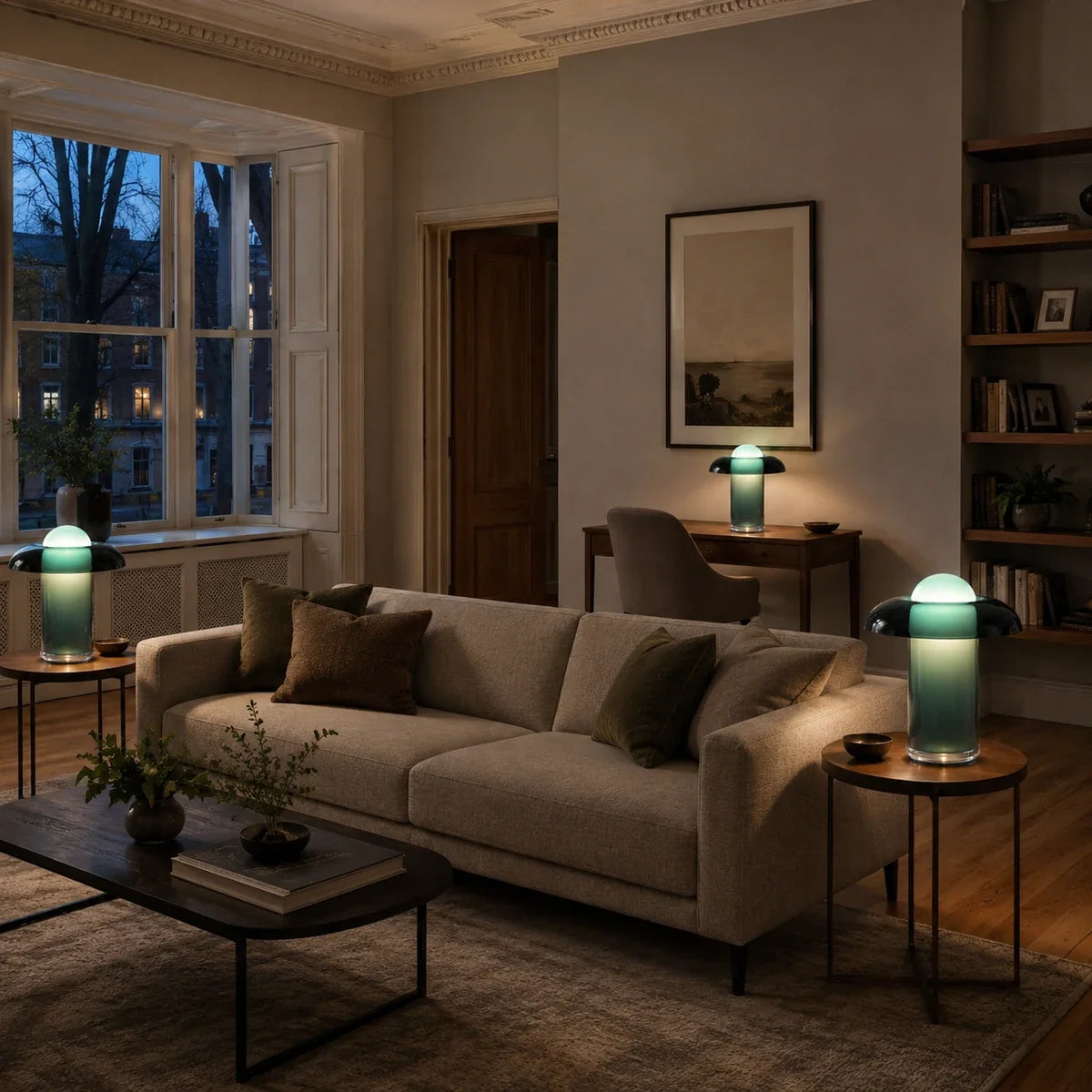 Luminara | Elegant Dimmable Clear Glass Table Lamp for Modern Interiors