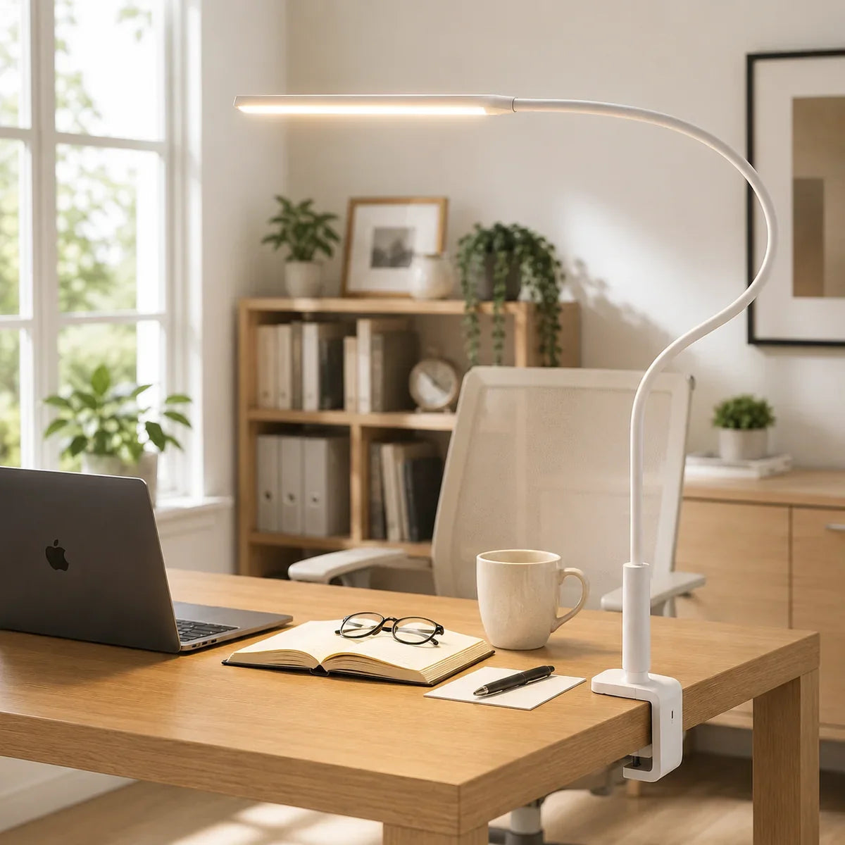 Luminara | Sleek Adjustable Aluminum LED Desk Lamp with Gooseneck Design