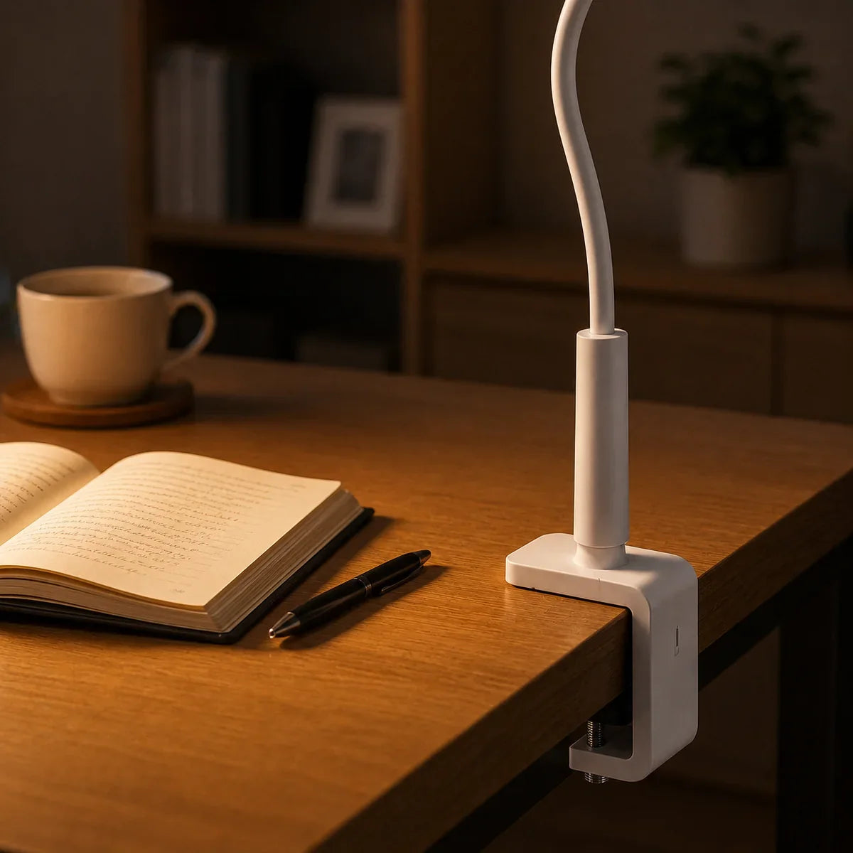 Luminara Sleek Adjustable Aluminum LED Desk Lamp — 03 white detail