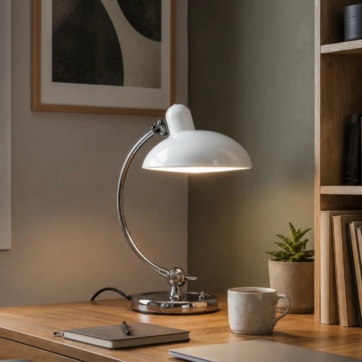 Lumenova Stylish Adjustable Metal Desk Lamp — 02 white variant