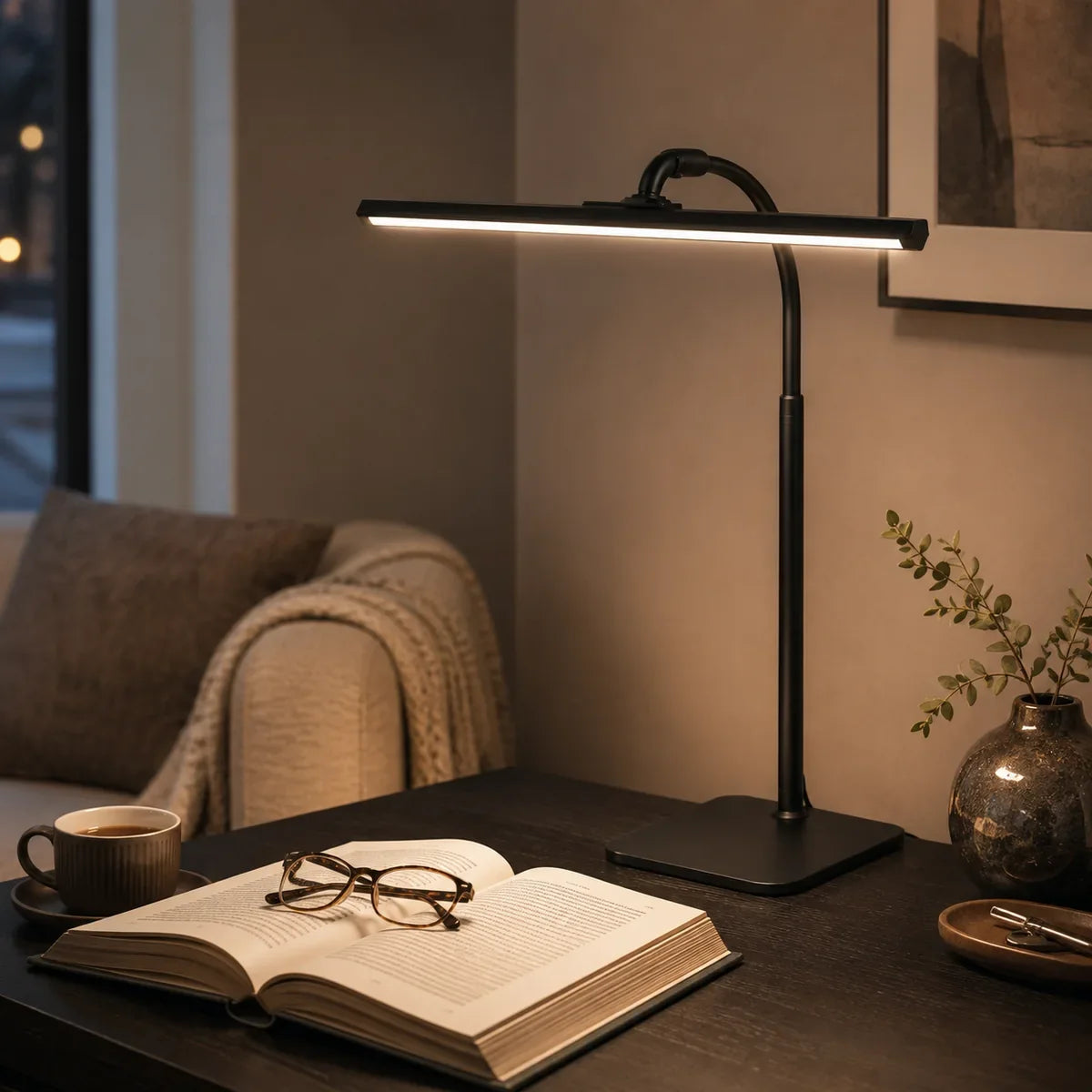 Luminara Adjustable Dimmable LED Desk Lamp — 01 black hero