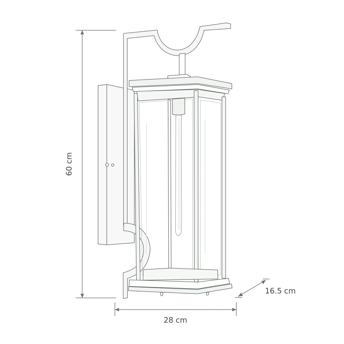 BronzeAura | Elegant Traditional Outdoor Wall Lantern with Clear Glass, Coffee Bronze Finish & IP65 Protection