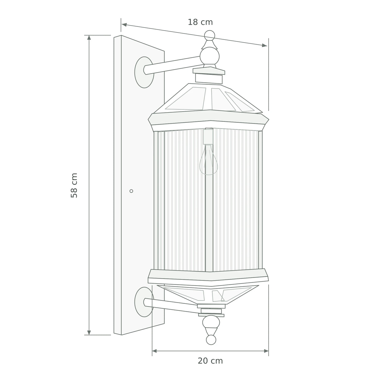 BronzeGlow | Classic Outdoor Wall Lantern with Clear Glass, Bronze Gold Finish & IP65 Protection