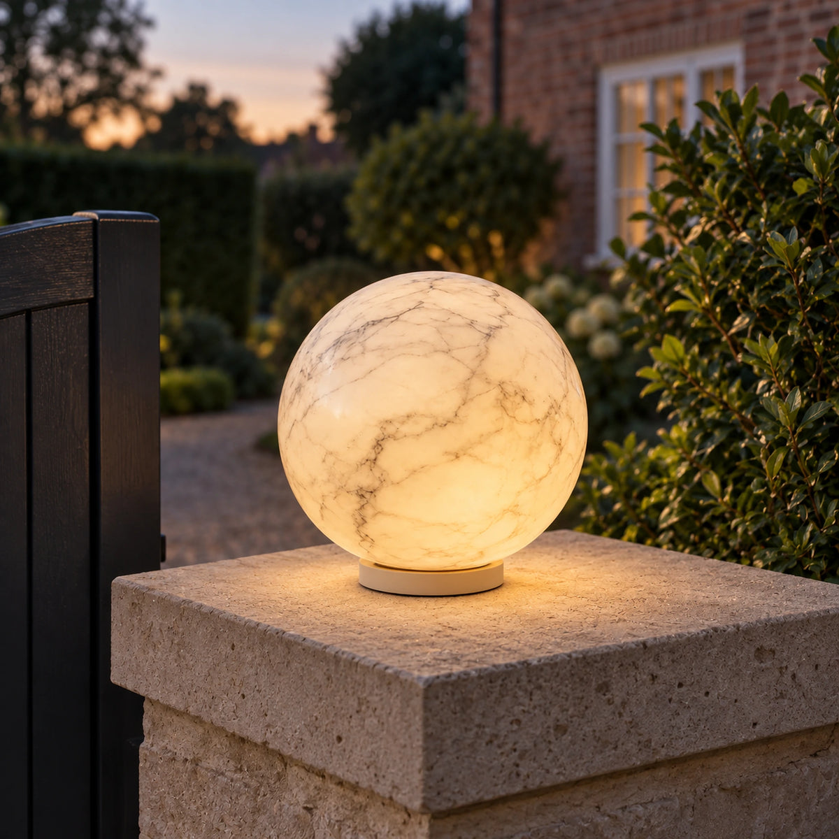 MarbleGlow | Stylish Elegant Outdoor Pillar Light with Tri-Colour LED 1
