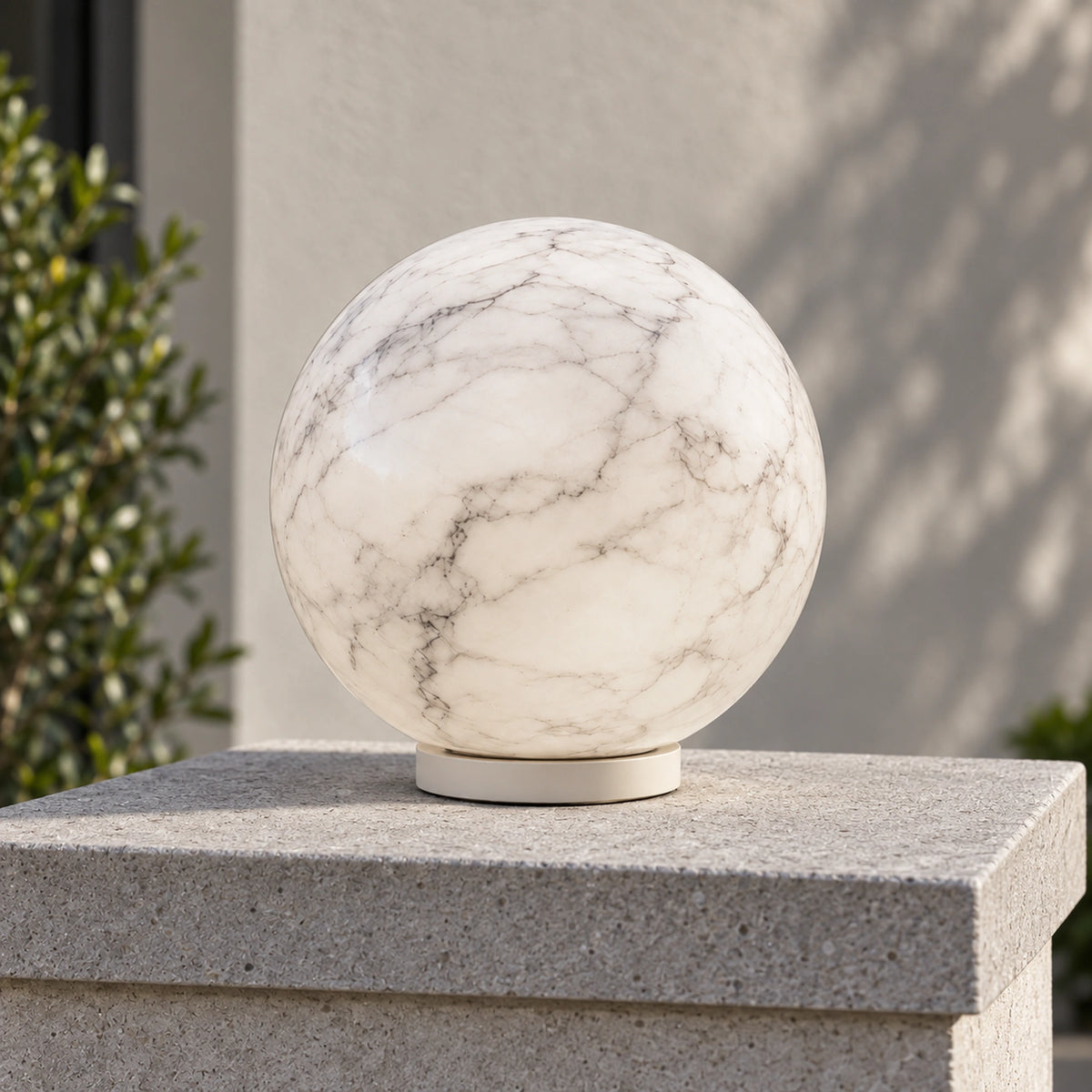 MarbleGlow | Stylish Elegant Outdoor Pillar Light with Tri-Colour LED 4