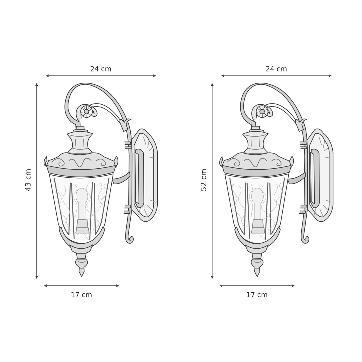 Flutera | Elegant Textured Glass Outdoor Wall Lantern Fixture
