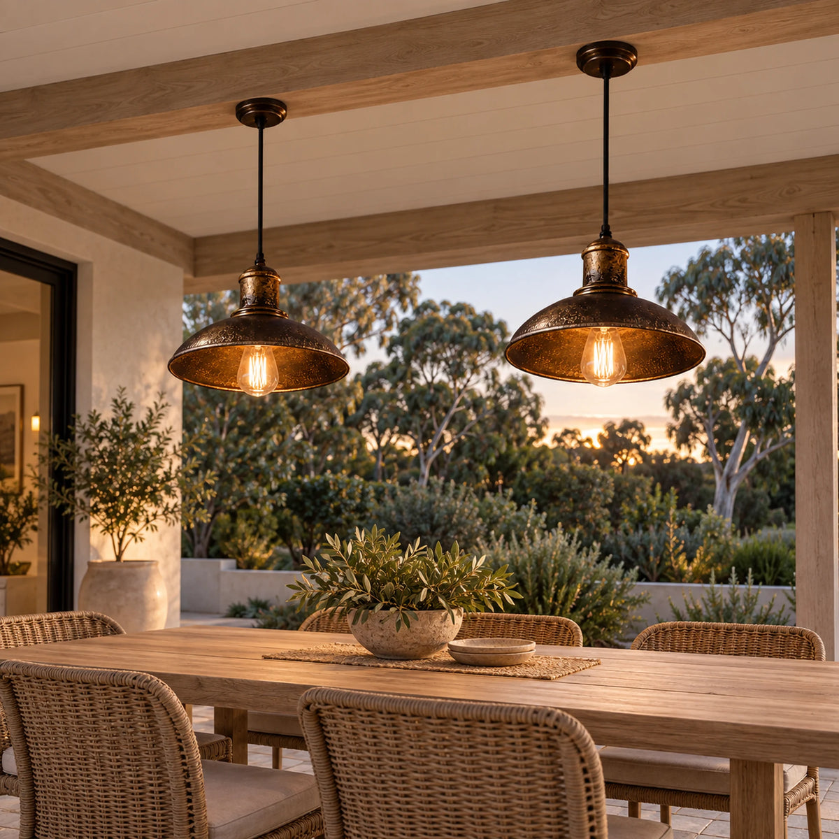 IronCraft | Stylish Industrial Outdoor Hanging Pendant Light Fixture