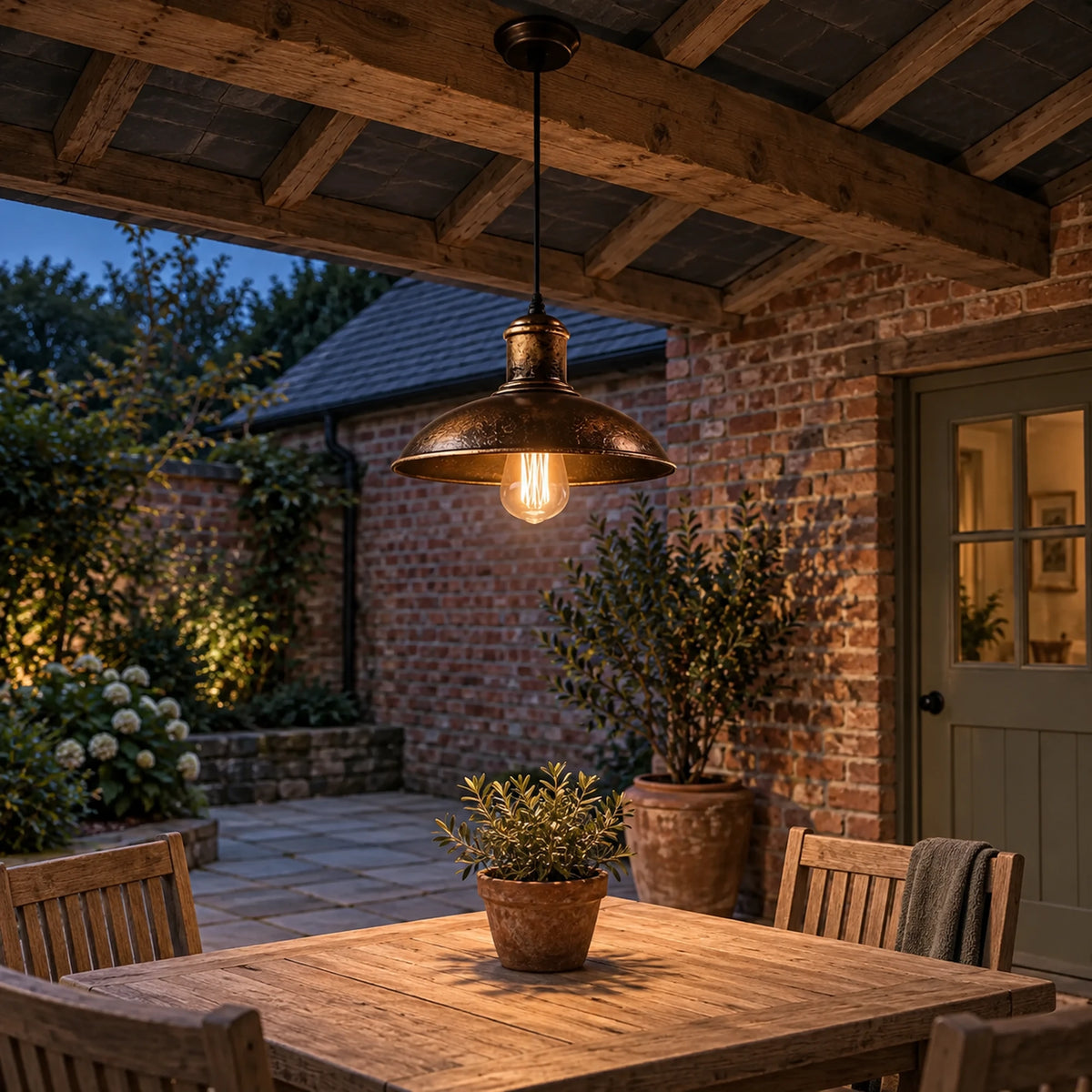 IronCraft | Stylish Industrial Outdoor Hanging Pendant Light Fixture