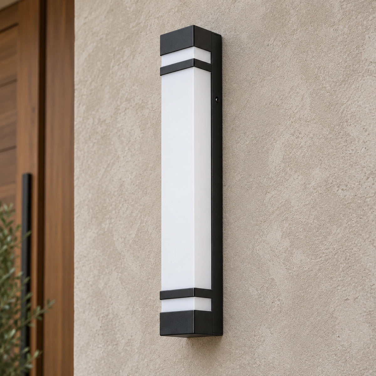 Linevora | Sleek Outdoor LED Wall Light in Black Stainless Steel, Three Lengths & IP65