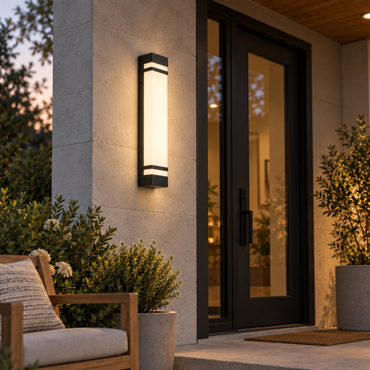 Linevora | Sleek Outdoor LED Wall Light in Black Stainless Steel, Three Lengths & IP65
