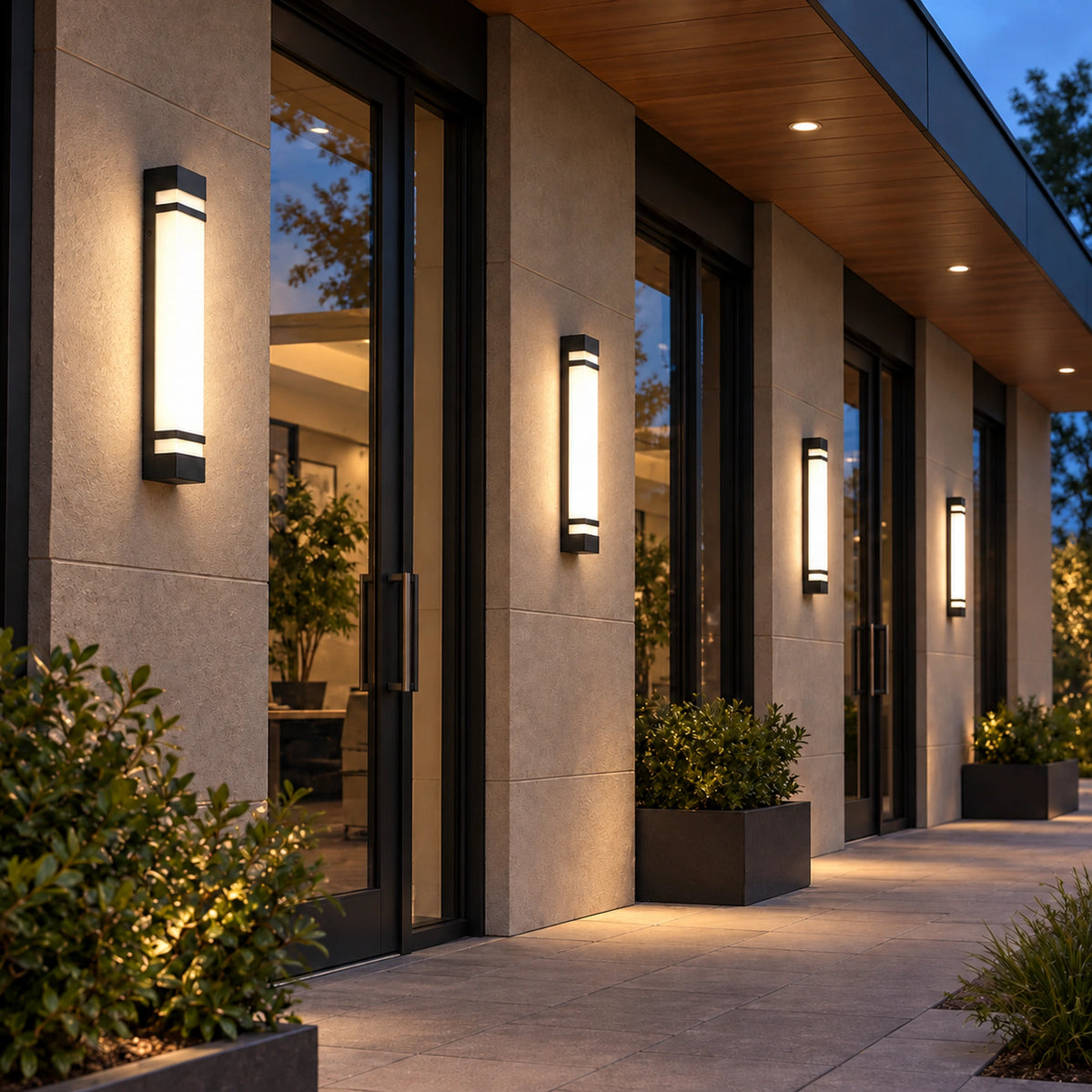 Linevora | Sleek Outdoor LED Wall Light in Black Stainless Steel, Three Lengths & IP65