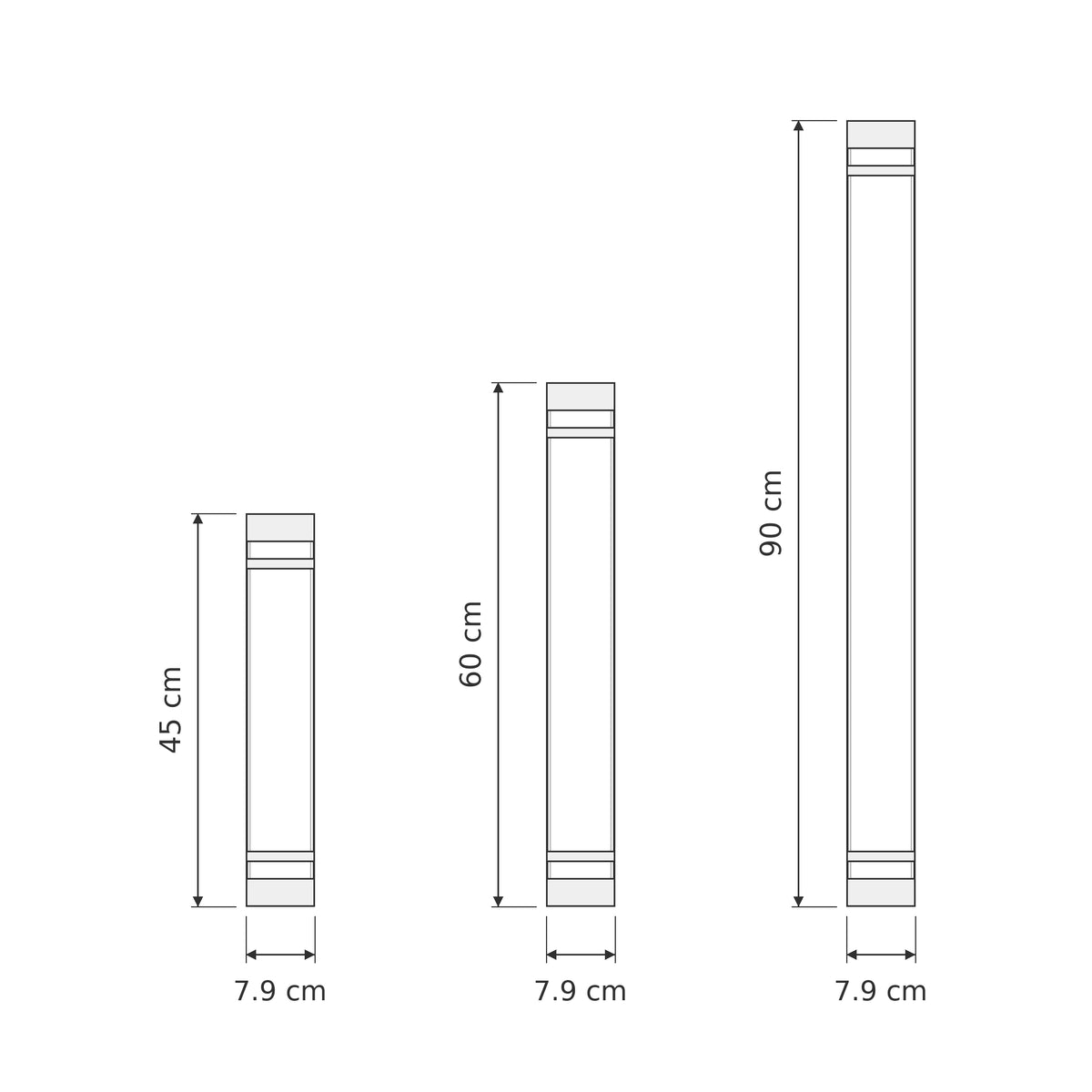 Linevora | Sleek Outdoor LED Wall Light in Black Stainless Steel, Three Lengths & IP65