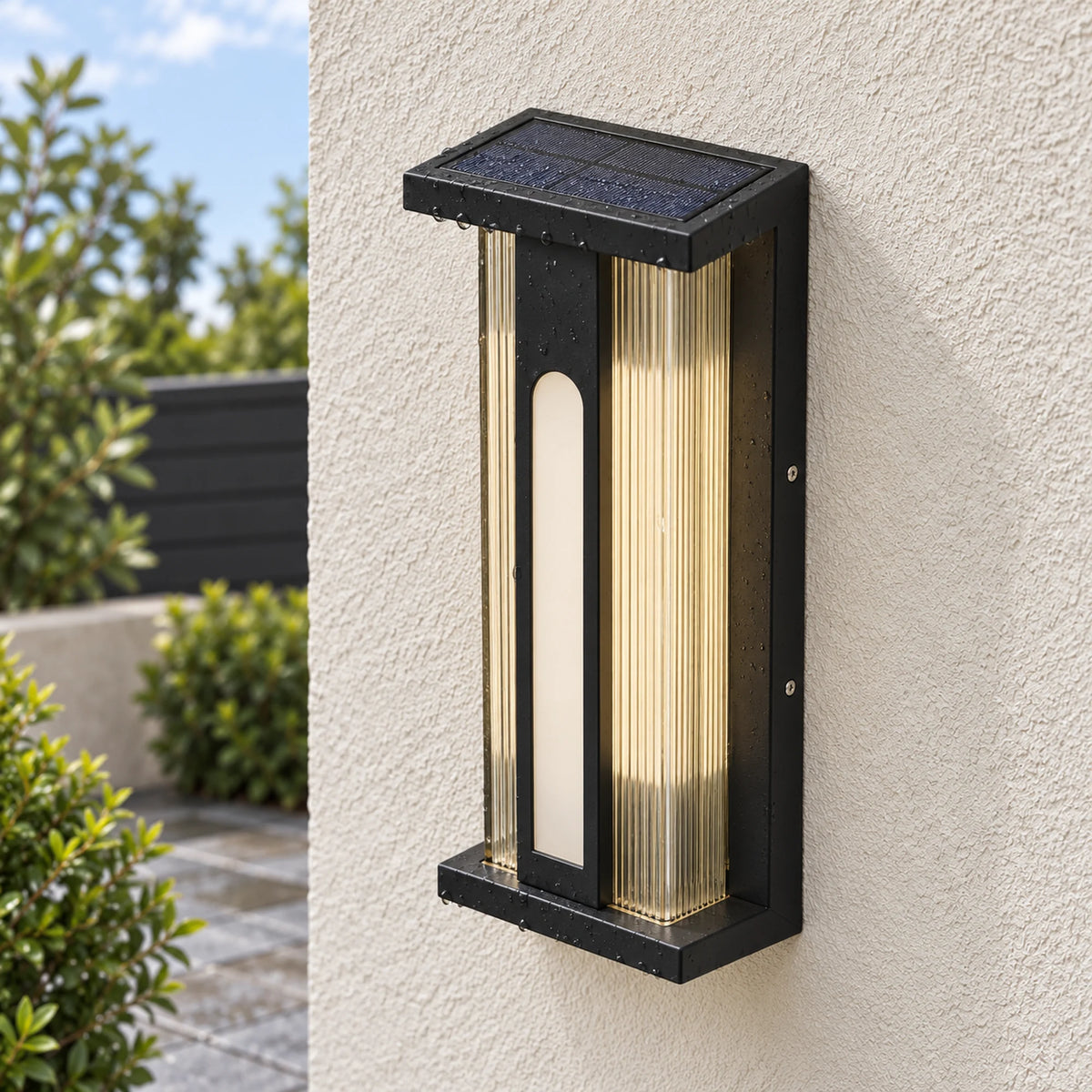 Solvane | Refined Outdoor Wall Light with Warm 3000K LED, Stainless Steel & Solar or Wired Options