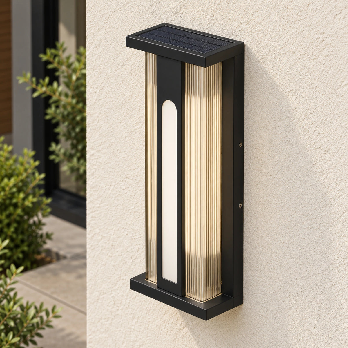 Solvane | Refined Outdoor Wall Light with Warm 3000K LED, Stainless Steel & Solar or Wired Options
