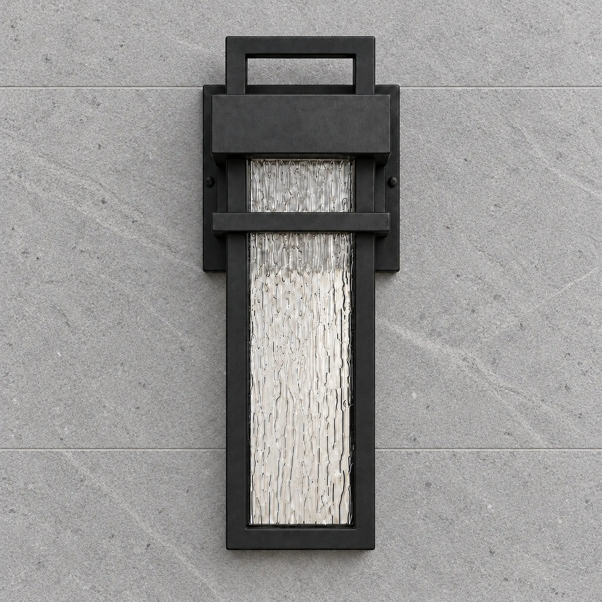 Textora | Textured Black Outdoor Wall Light with 12W Warm 3000K LED & IP65 Protection