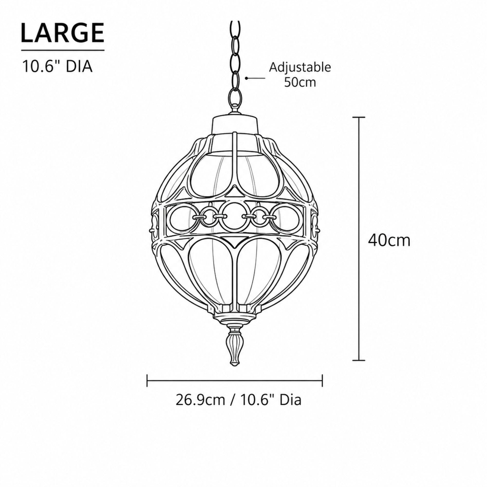 Luminara | Elegant Waterproof Aluminum Outdoor Hanging Pendant Light