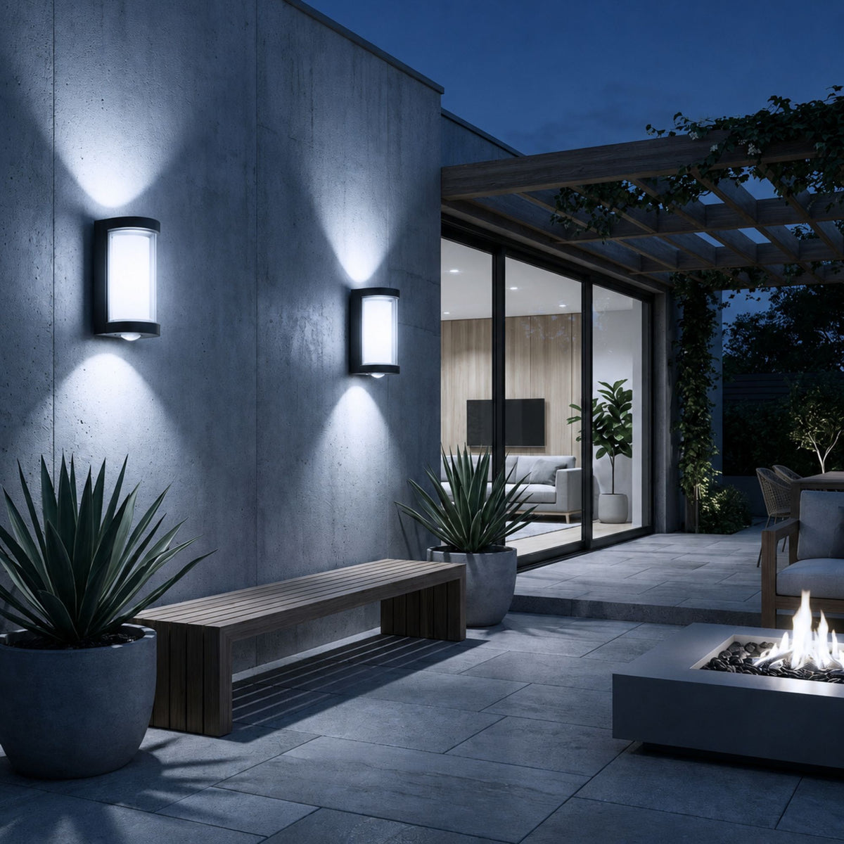 Luminara | Durable Weatherproof Outdoor Wall Lantern with Dual Illumination