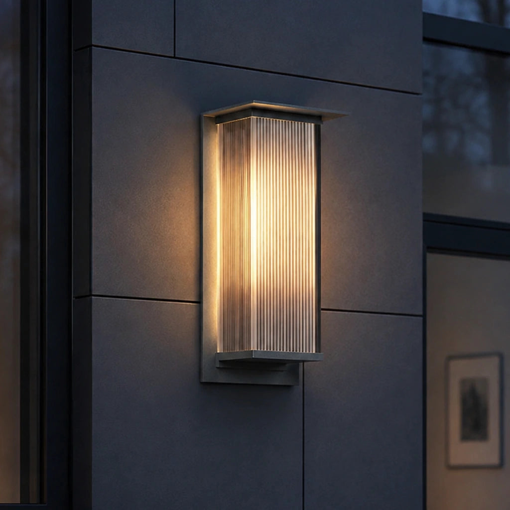 Luminara | Modern Sleek Metal Outdoor Wall Sconce Light Fixture