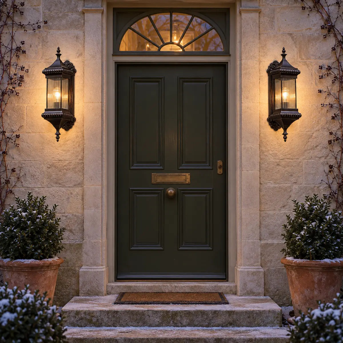 Luminara | Elegant Textured Outdoor Wall Lantern for Warm Ambience