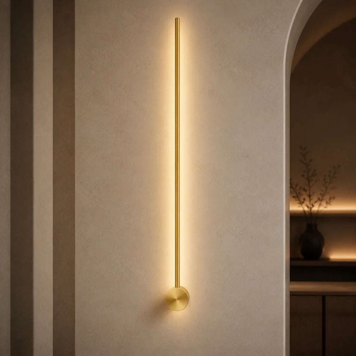 Luminara Aluminum Linear Gold 39.4 inch wall light in Warm 3000K