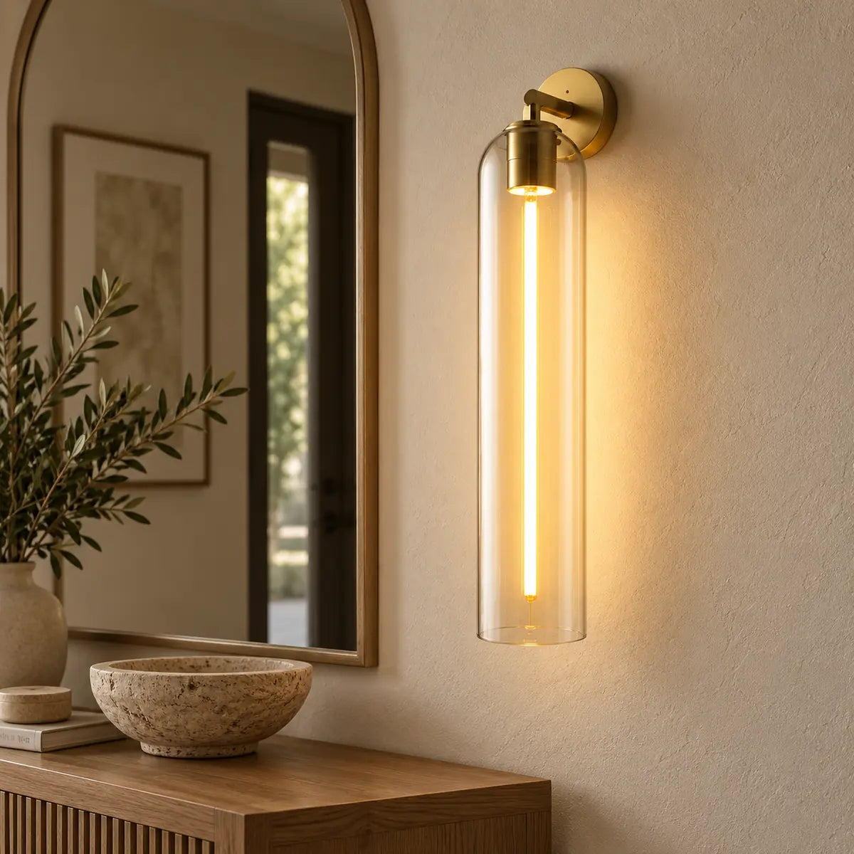 Luminara | Cylindrical Art Glass Wall Sconce
