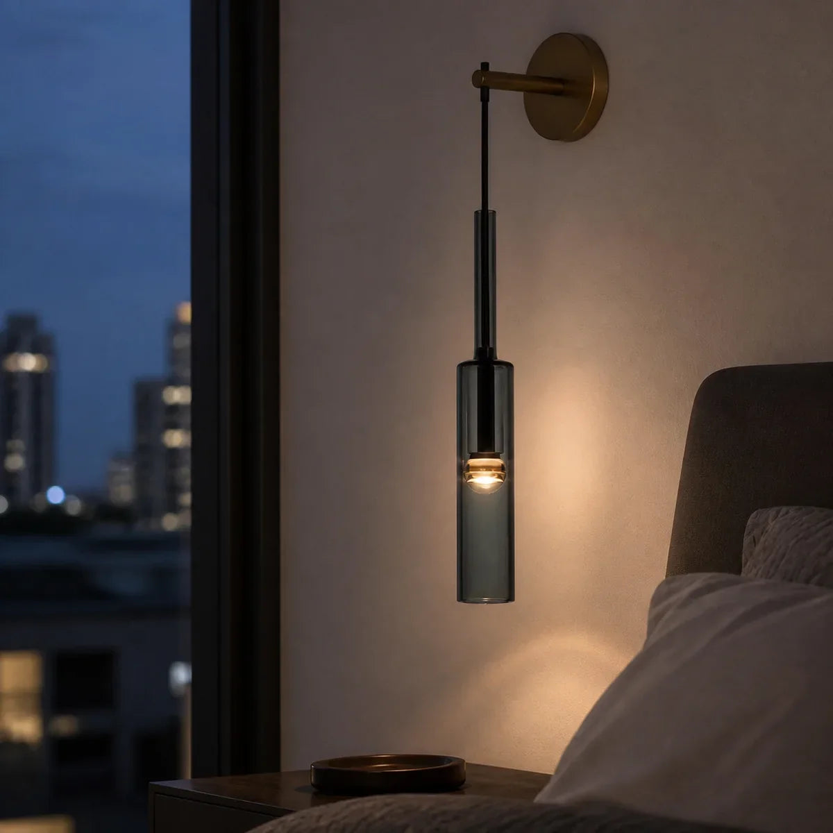 Luminara | Elegant Nordic Glass Wall Sconce Lighting for Modern Spaces