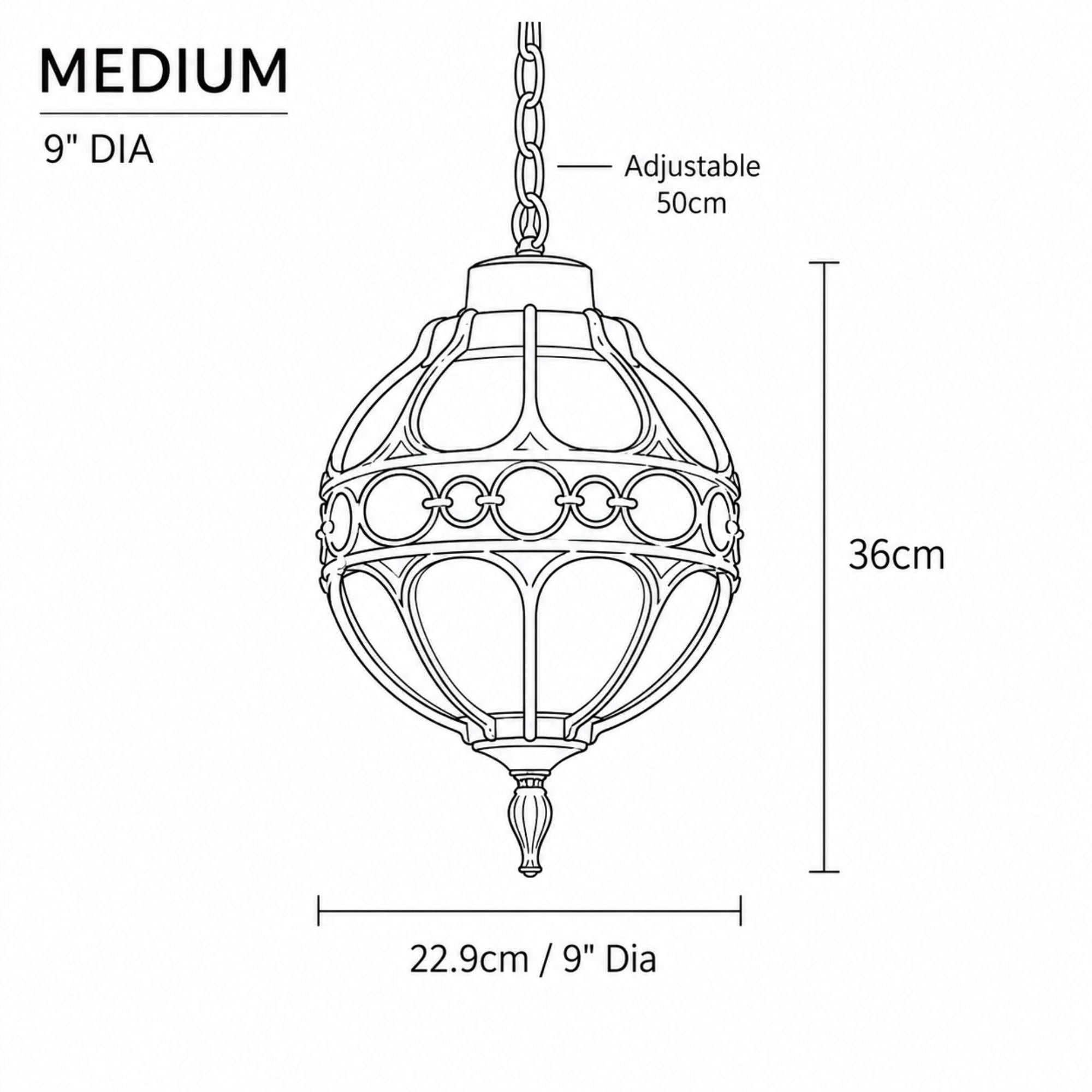 Luminara | Elegant Waterproof Aluminum Outdoor Hanging Pendant Light
