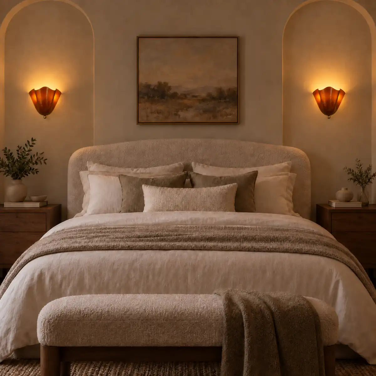 PetalGlow | Elegant Sculptural Metal Glass Wall Sconce Lighting
