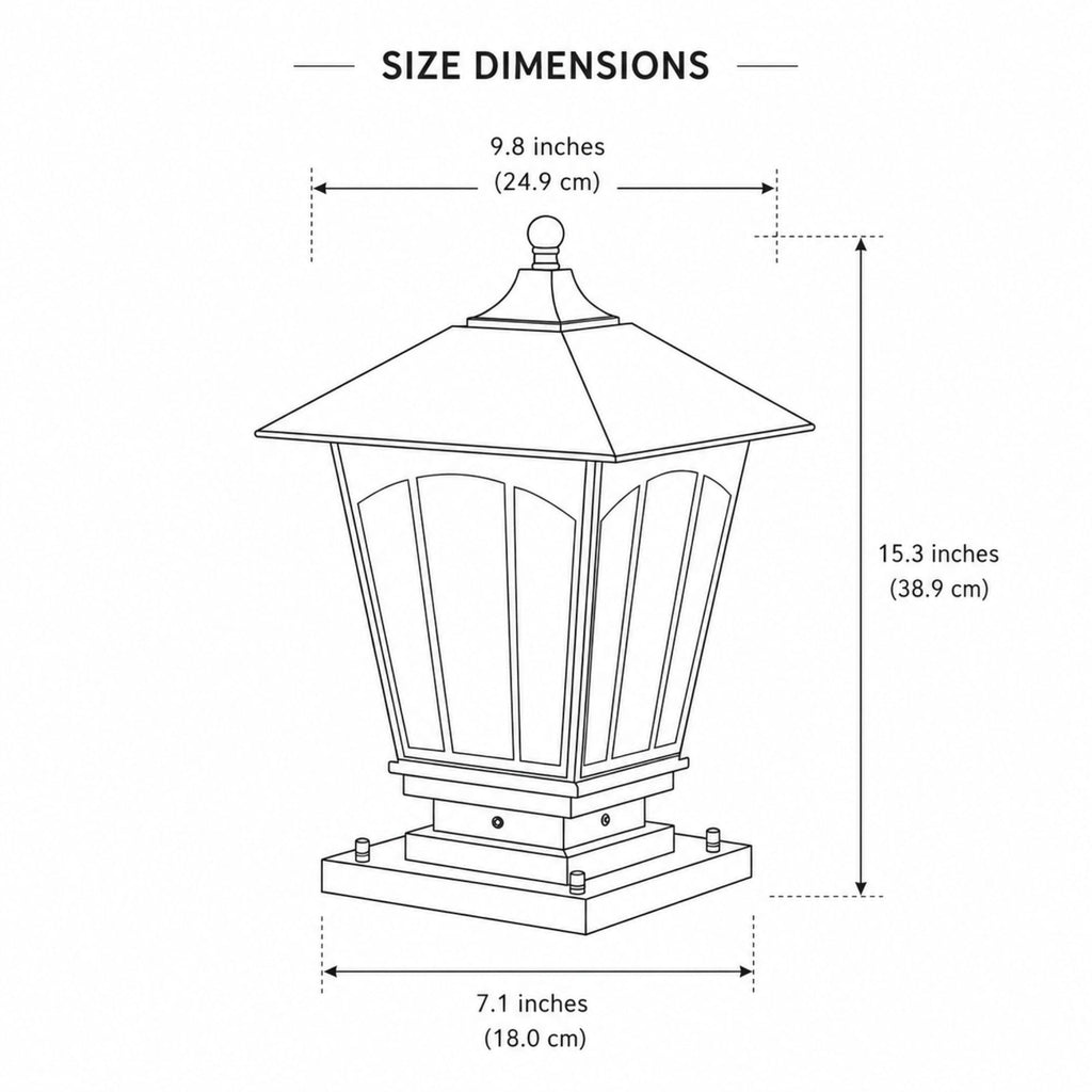 Luminara | Elegant Durable Outdoor Pillar Light Fixture