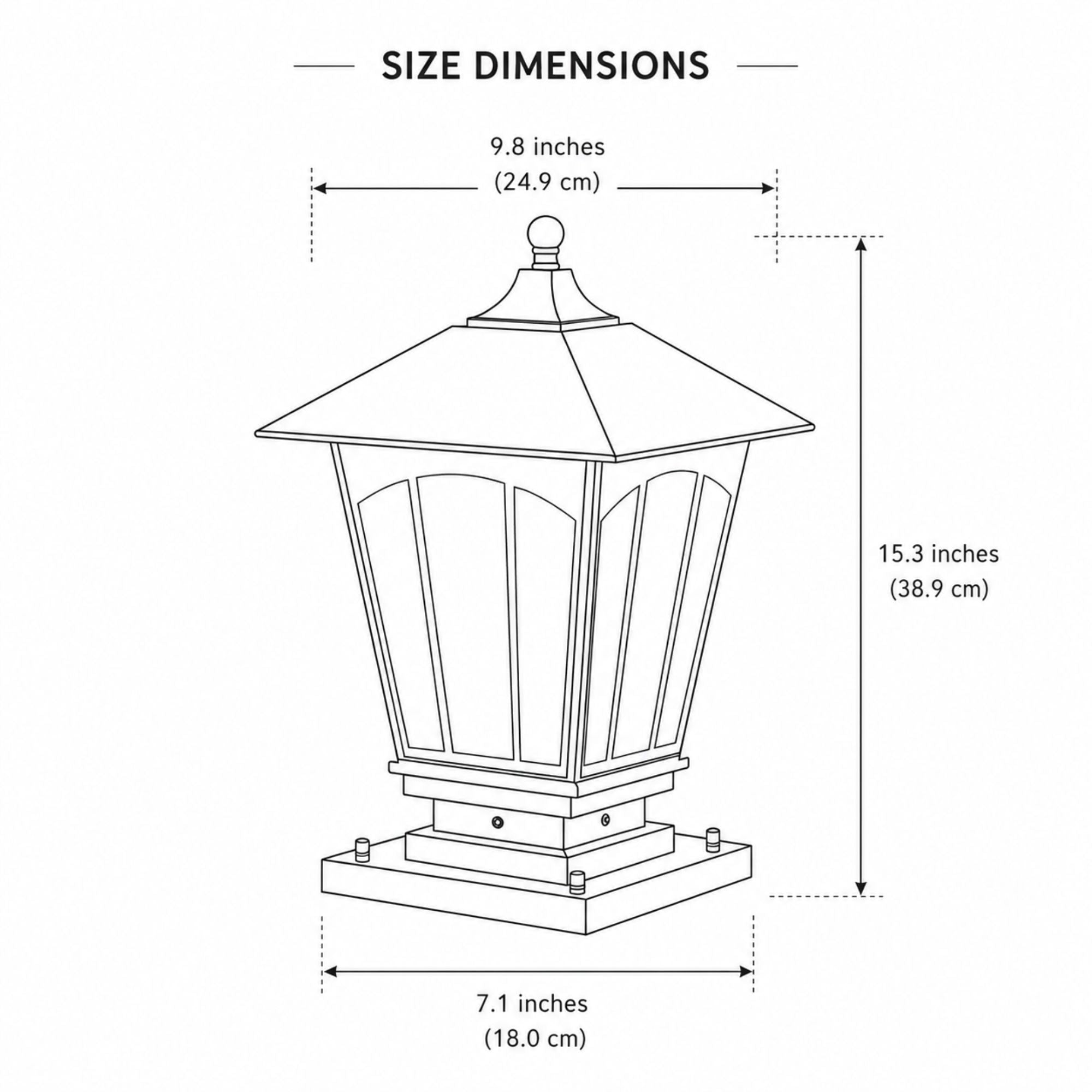 Luminara | Elegant Durable Outdoor Pillar Light Fixture