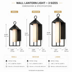 LuminaraStone | Elegant Modern Rustic Outdoor Wall Lantern Light