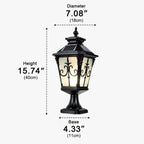 VictorianGlow | Elegant Durable Solar Outdoor Fence Post Light