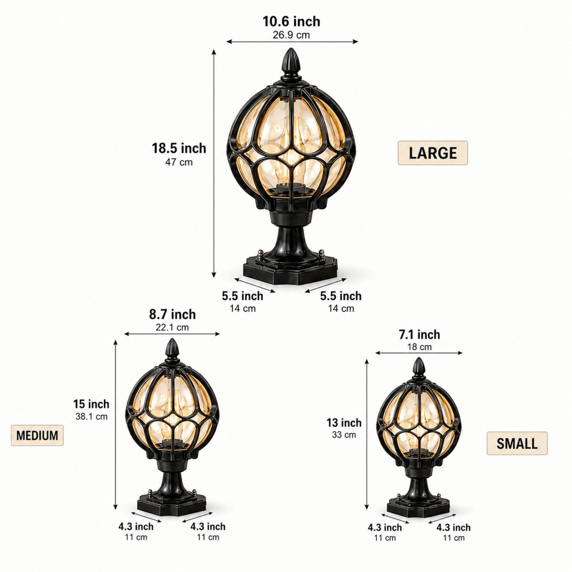 Luminara | Stylish Durable Outdoor Pillar Light for Garden and Patio
