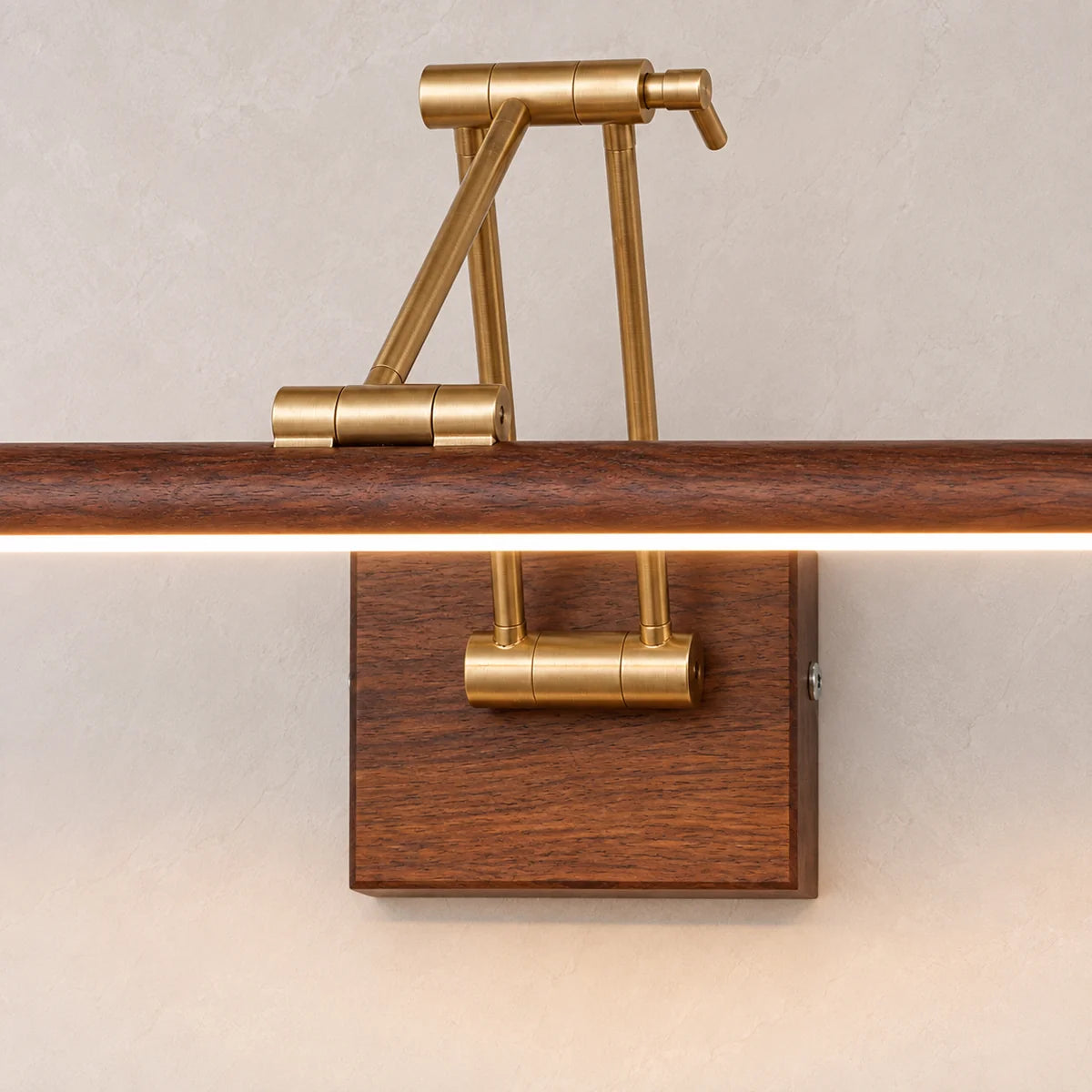 WalnutGlow | Elegant Adjustable LED Wall Sconce for Indoor Spaces